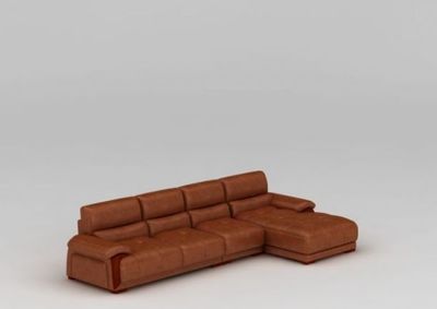 现代皮沙发组合3D模型下载